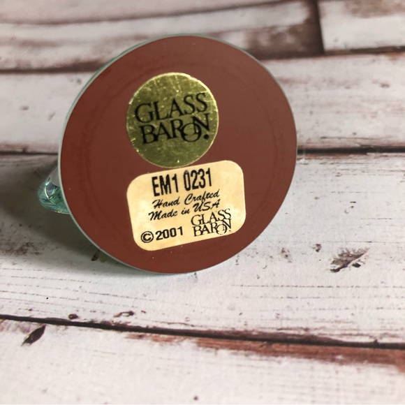 2001 Glass Baron Hand Crafted Frog w/Dragonfly & Crystals - Picture 9 of 14